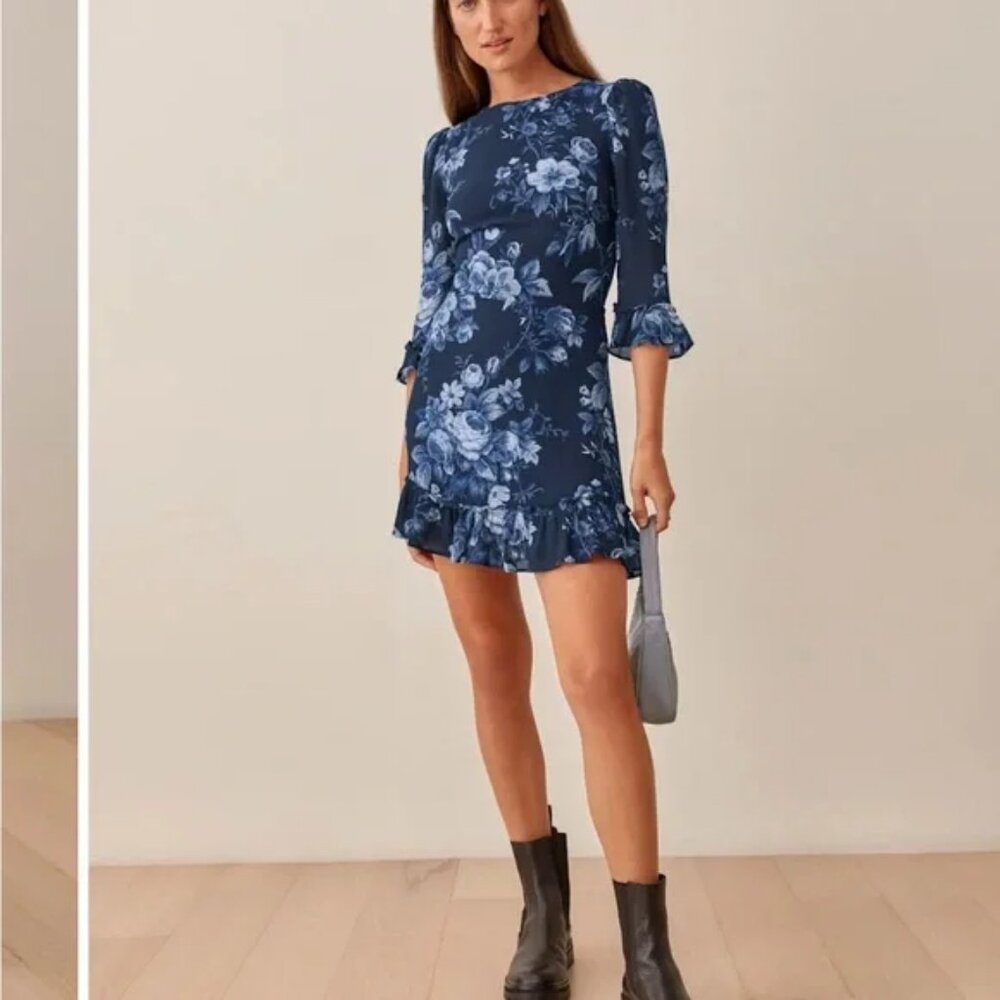 Reformation Doutzen Dress in Lotti, Size 8, Like New